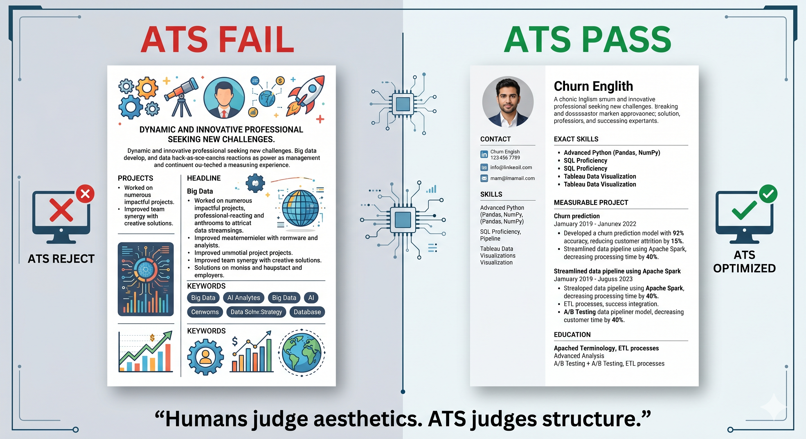 Humans judge aesthetics. ATS judges structure.